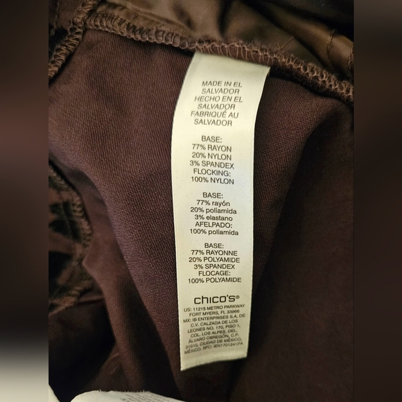 Chico's Women's Cheetah Dreams Ponte Slim Ankle Pants - Picture 5 of 6